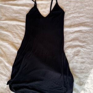 Josh Brown Black Rib Slip Dress